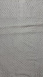 DYEABLE CHANDERI SILK CHIKANKARI MEN'S KURTA FABRIC - Image 4