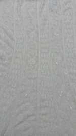 DYEABLE PURE & PREMIUM GEORGETTE CHIKANKARI ANARKALI & DUPATTA FABRIC SET - Image 3