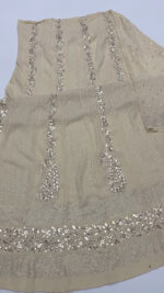 BISCOTTI YELLOW PURE & PREMIUMGEORGETTE MUKAISH ANARKALI & DUPATTA FABRIC SET - Image 7