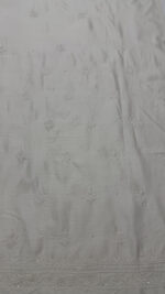 DYEABLE CHANDERI SILK CHIKANKARI MEN'S KURTA FABRIC - Image 6