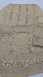 BISCOTTI YELLOW PURE & PREMIUMGEORGETTE MUKAISH ANARKALI & DUPATTA FABRIC SET - Image 6