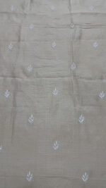 DYEABLE PURE & PREMIUM MONGA SILK CHIKANKARI MEN'S KURTA FABRIC - Image 5