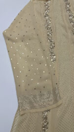 BISCOTTI YELLOW PURE & PREMIUMGEORGETTE MUKAISH ANARKALI & DUPATTA FABRIC SET - Image 4