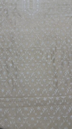 DYEABLE PURE & PREMIUM MONGA SILK CHIKANKARI MEN'S KURTA FABRIC - Image 3