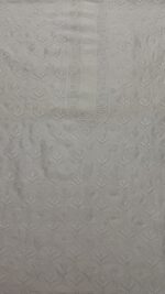 DYEABLE CHANDERI SILK CHIKANKARI MEN'S KURTA FABRIC - Image 2