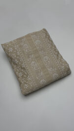 monga silk chikankari men's kurta fabric