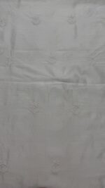 DYEABLE CHANDERI SILK CHIKANKARI MEN'S KURTA FABRIC - Image 5