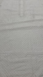 DYEABLE CHANDERI SILK CHIKANKARI MEN'S KURTA FABRIC - Image 4