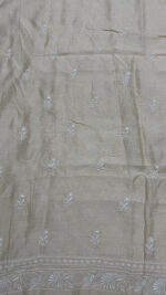 Dyeable Pure Premium Monga Silk Chikankari Men's Kurta Fabric - Image 6