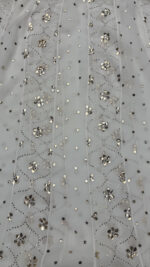 Dyeable Pure & Premium Georgette Mukaish Anarkali Dupatta Fabric Set - Image 3
