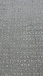 Dyeable Pure Premium Monga Silk Chikankari Men's Kurta Fabric - Image 3