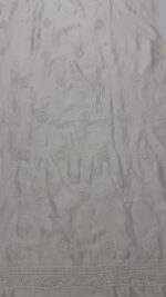 DYEABLE CHANDERI SILK CHIKANKARI MEN'S KURTA FABRIC - Image 6