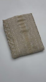 DYEABLE PURE & PREMIUM MONGA SILK CHIKANKARI MEN'S KURTA FABRIC