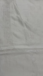 DYEABLE CHANDERI SILK CHIKANKARI MEN'S KURTA FABRIC - Image 7