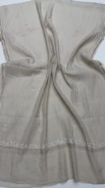 DYEABLE PURE & PREMIUM SILVER TISSUE CHIKANAKRI KURTA & DUPATTA SET - Image 2