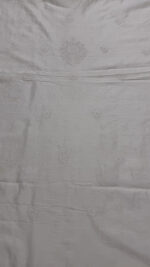 DYEABLE CHANDERI SILK CHIKANKARI MEN'S KURTA FABRIC - Image 5