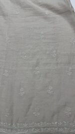 DYEABLE PURE & PREMIUM SILVER TISSUE CHIKANAKRI KURTA & DUPATTA SET - Image 7