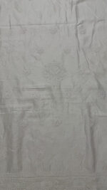 DYEABLE CHANDERI SILK CHIKANKARI MEN'S KURTA FABRIC - Image 6