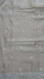 DYEABLE PURE & PREMIUM MONGA SILK CHIKANKARI MEN'S KURTA FABRIC - Image 7