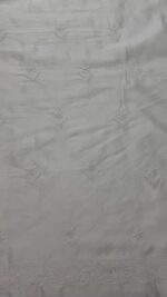 DYEABLE CHANDERI SILK CHIKANKARI MEN'S KURTA FABRIC - Image 5