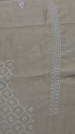 DYEABLE PURE & PREMIUM MONGA SILK CHIKANKARI MEN'S KURTA FABRIC - Image 7