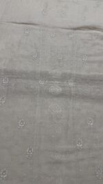 DYEABLE PURE & PREMIUM SILVER TISSUE CHIKANKARI KURTA & DUPATTA SET - Image 6