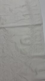 DYEABLE CHANDERI SILK CHIKANKARI MEN'S KURTA FABRIC - Image 6