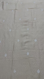 DYEABLE PURE & PREMIUM MONGA SILK CHIKANKARI MEN'S KURTA FABRIC - Image 5
