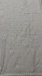 DYEABLE PURE & PREMIUM SILVER TISSUE CHIKANAKRI KURTA & DUPATTA SET - Image 7