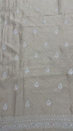 DYEABLE PURE & PREMIUM MONGA SILK CHIKANKARI MEN'S KURTA FABRIC - Image 6