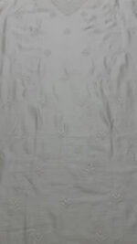 DYEABLE CHANDERI SILK CHIKANKARI MEN'S KURTA FABRIC - Image 3