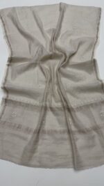 DYEABLE PURE & PREMIUM SILVER TISSUE CHIKANKARI KURTA & DUPATTA SET - Image 2