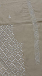 DYEABLE PURE & PREMIUM MONGA SILK CHIKANKARI MEN'S KURTA FABRIC - Image 7