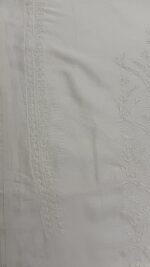 DYEABLE CHANDERI SILK CHIKANKARI MEN'S KURTA FABRIC - Image 7