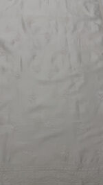 DYEABLE CHANDERI SILK CHIKANKARI MEN'S KURTA FABRIC - Image 6