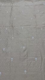 DYEABLE PURE & PREMIUM MONGA SILK CHIKANKARI MEN'S KURTA FABRIC - Image 5