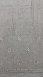DYEABLE PURE & PREMIUM SILVER TISSUE CHIKANKARI KURTA & DUPATTA SET - Image 7