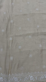 DYEABLE PURE & PREMIUM MONGA SILK CHIKANKARI MEN'S KURTA FABRIC - Image 7