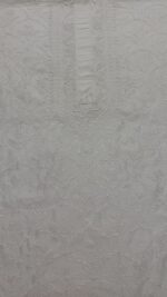 DYEABLE CHANDERI SILK CHIKANKARI MEN'S KURTA FABRIC - Image 2