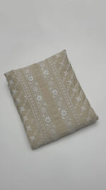 DYEABLE PURE & PREMIUM MONGA SILK CHIKANKARI MEN'S KURTA FABRIC