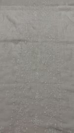 DYEABLE PURE & PREMIUM SILVER TISSUE CHIKANKARI KURTA & DUPATTA SET - Image 4