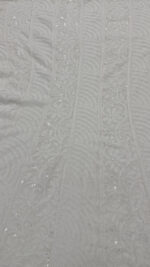 DYEABLE PURE & PREMIUM GEORGETTE CHIKANKARI ANARKALI & DUPATTA FABRIC SET - Image 3