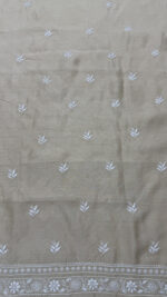 DYEABLE PURE & PREMIUM MONGA SILK CHIKANKARI MEN'S KURTA FABRIC - Image 6