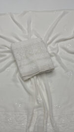 DYEABLE PURE & PREMIUM GEORGETTE CHIKANKARI ANARKALI & DUPATTA FABRIC SET
