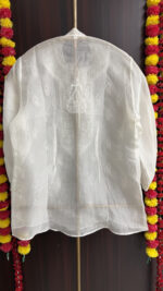 DYEABLE PURE & PREMIUM ORGANZA CHIKANKARI SHIRT - Image 5