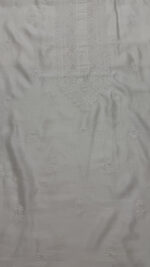 DYEABLE CHANDERI SILK CHIKANKARI MEN'S KURTA FABRIC - Image 2