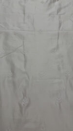 DYEABLE CHANDERI SILK CHIKANKARI MEN'S KURTA FABRIC - Image 5