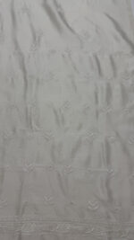 DYEABLE CHANDERI SILK CHIKANKARI MEN'S KURTA FABRIC - Image 6