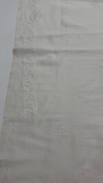 DYEABLE CHANDERI SILK CHIKANKARI MEN'S KURTA FABRIC - Image 7