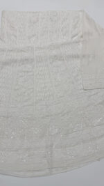 DYEABLE PURE & PREMIUM GEORGETTE CHIKANKARI ANARKALI & DUPATTA FABRIC SET - Image 7